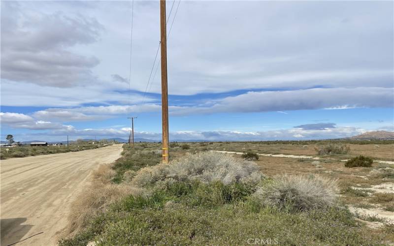 Avenue S view from land westward - dirt road from 185th Street East, approx less than a mile to paved road