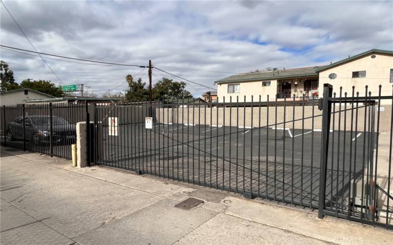 Safe parking exclusively for tenants with a remotely controlled gate.