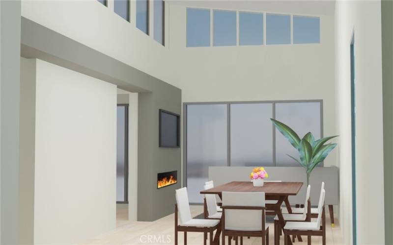 Rendering Living Room & Dining Room