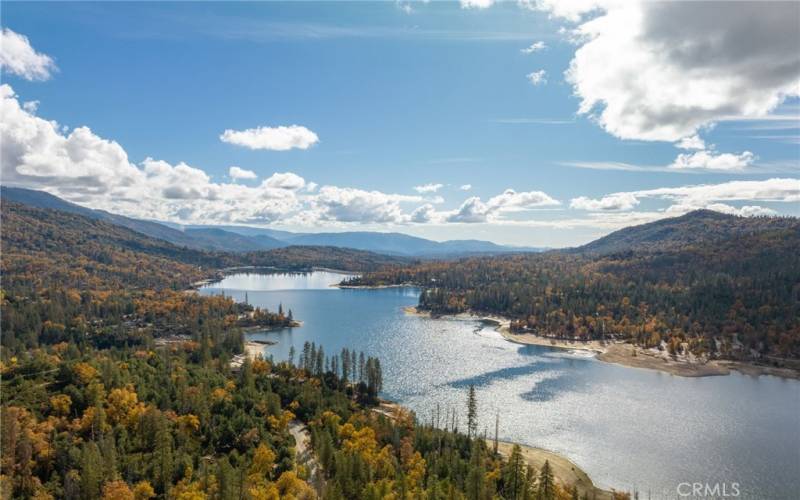 Beautiful Bass Lake in the fall