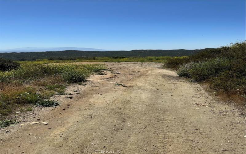 Driveway to to turnaround pad area.