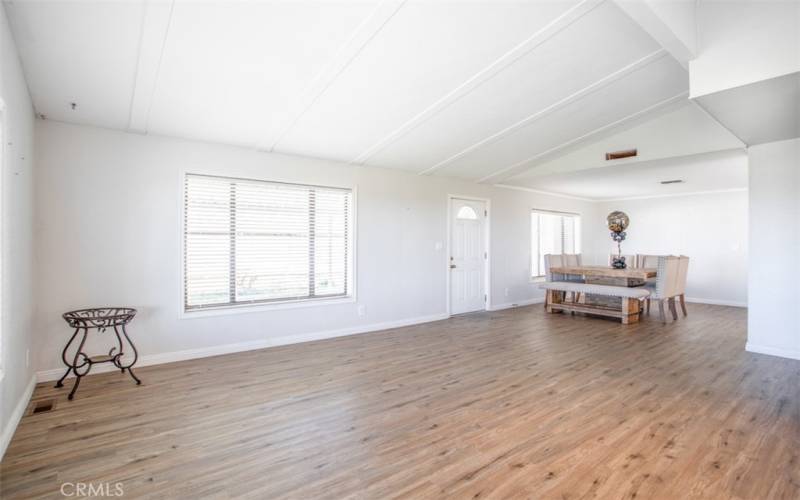 Living room looking towards dining area