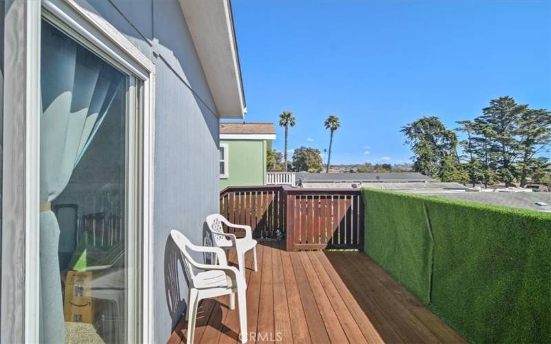 View deck off primary bedroom