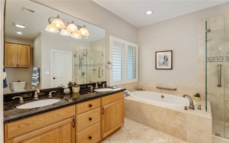 Master Bathroom with Tub and Shower Walk in Closet