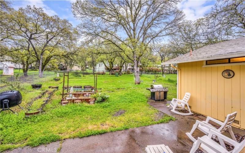 Rear patio.