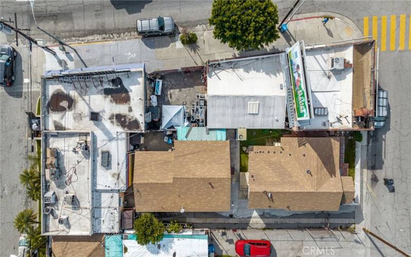 Birds-eye view of subject property