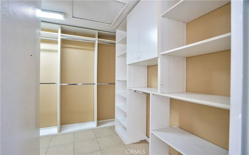 over sized walk-in closet....primary suite