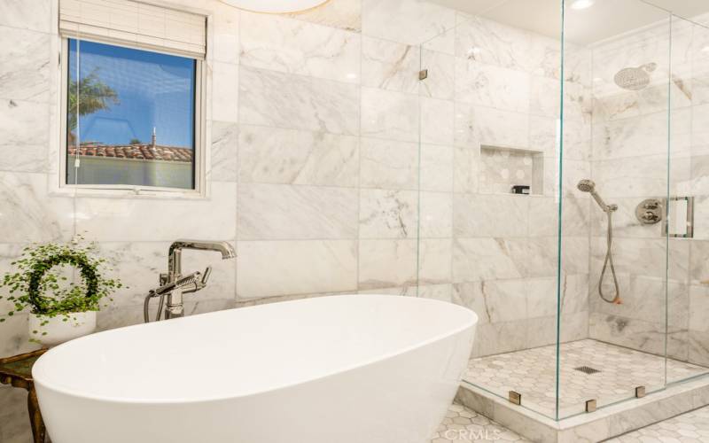 Primary Bedroom Suite  Bath with Marble surrounds