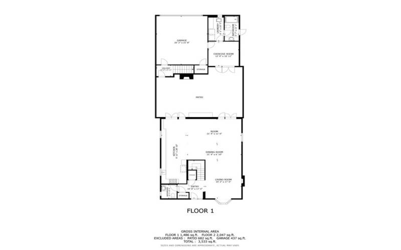 Floor plan Main House and Back house layout. Buyer to verify all sq. footage