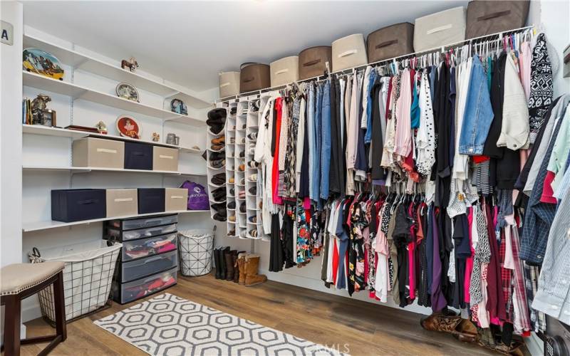 Oversized primary closet