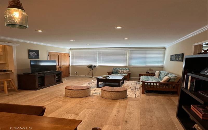 Living area with entertainment center
