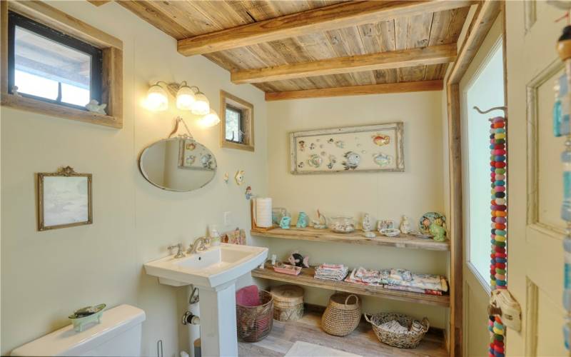 She shed craft / hobby space bathroom