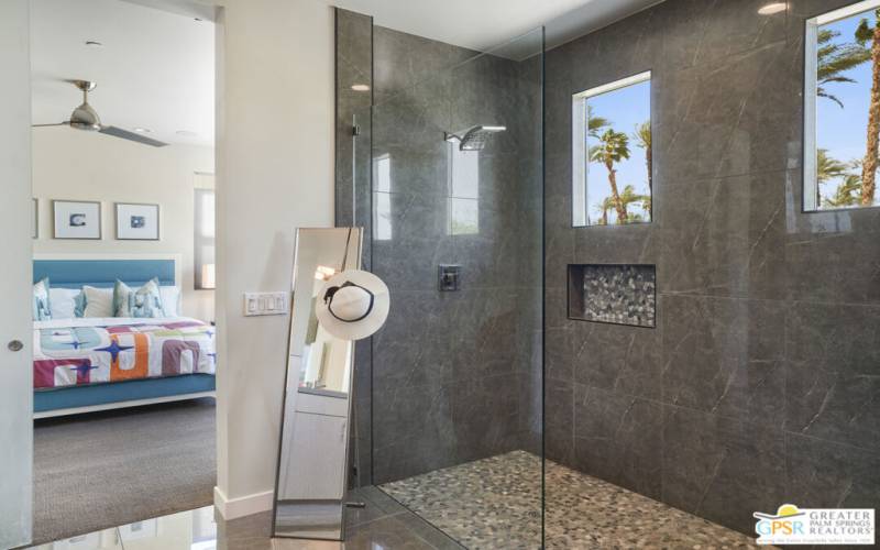 Oversized walk-in shower