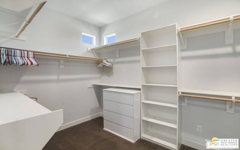 Huge primary walk-in closet!