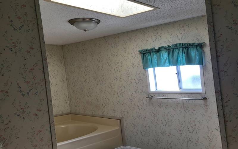 Skylight, shower and princess tub