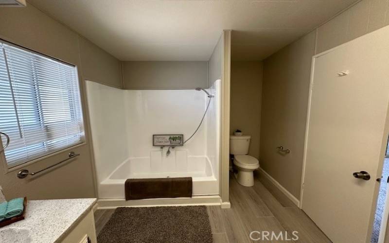 Master bathroom with garden tub and shower.