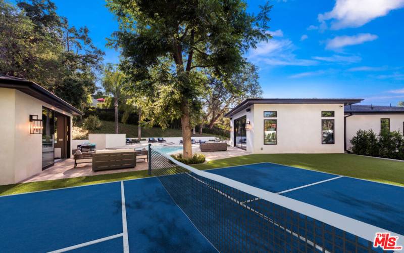 Virtual pickleball court