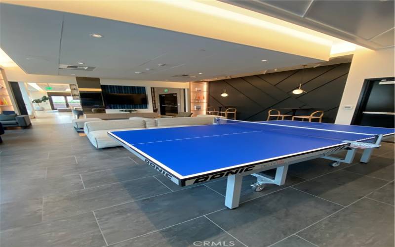 Ping pong in community game room