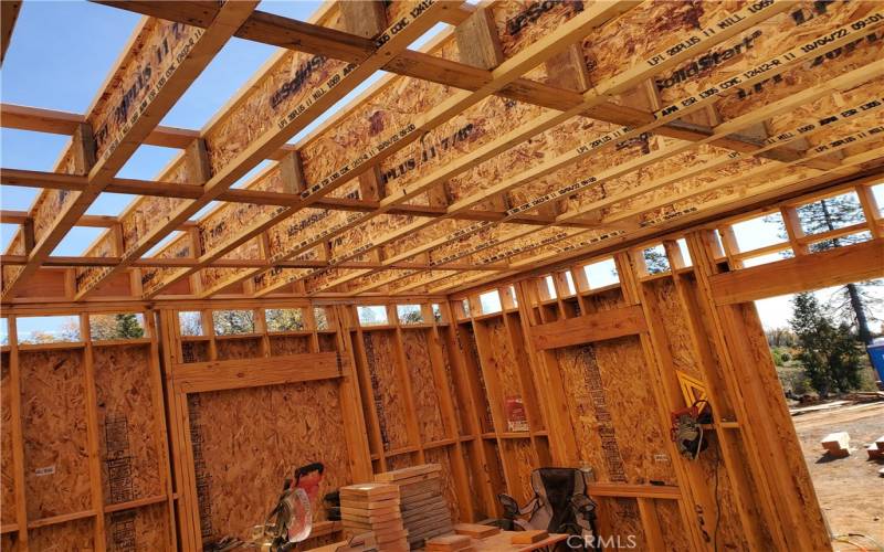 I-Joists used for subfloor structure