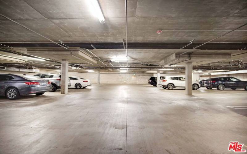 3 guest parking spaces inside