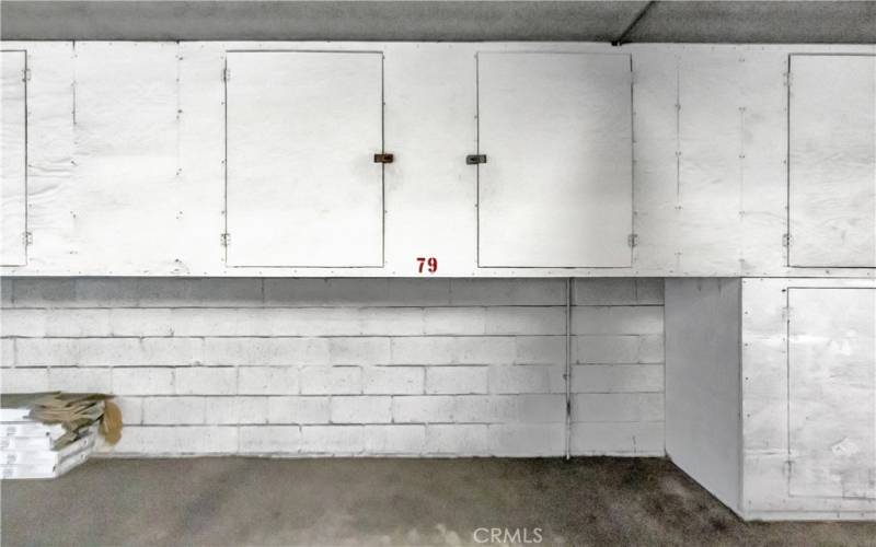 Garage space with storage #79
