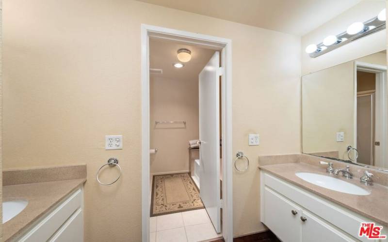 Primary Bathroom with dual vanities