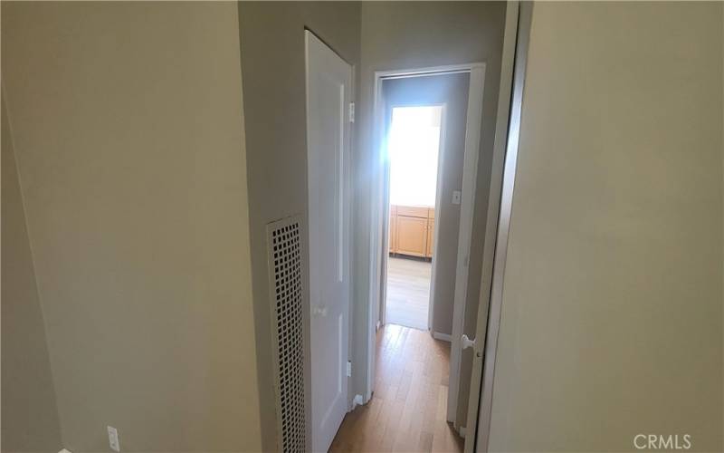 The hallway in the one bed unit has 4 closets. Perfect for those that need a lot of storage space.