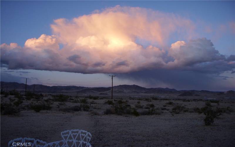 Desert storm over the Bullion Mountains