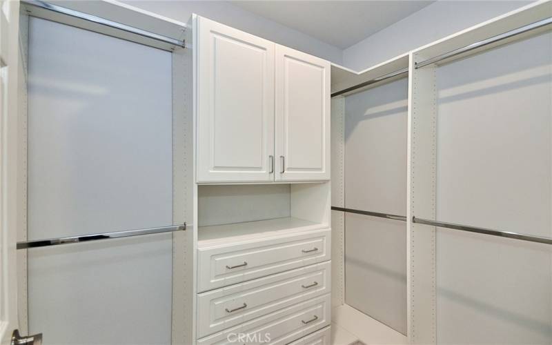 Guest House walking Closet with Built-ins