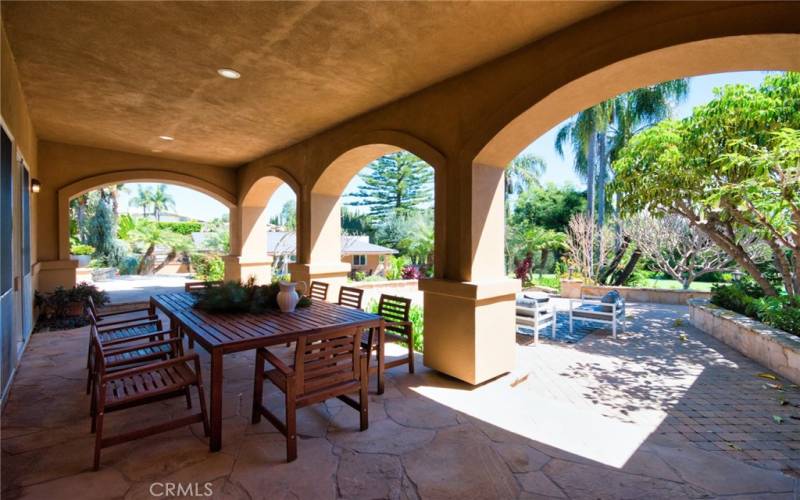 Covered Patio in front of Kitchen & Family Room