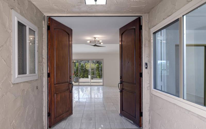 Double Door Entry into the Residence