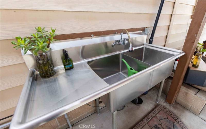 Utility Sink in backyard