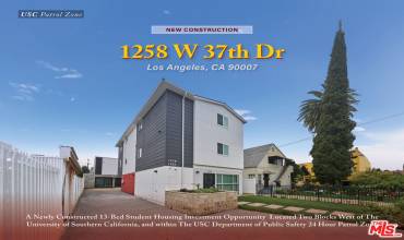 1258 W 37th Drive, Los Angeles, California 90007, 7 Bedrooms Bedrooms, ,Residential Income,Buy,1258 W 37th Drive,24379147