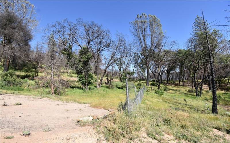 Former fenced in dog run area.