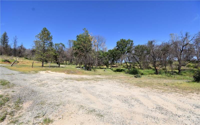 Lower pad.  Was used for parking boat, RV, and extra vehicles and equipment.