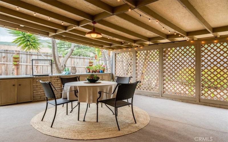 Large covered patio to enjoy the beautiful SLO weather.