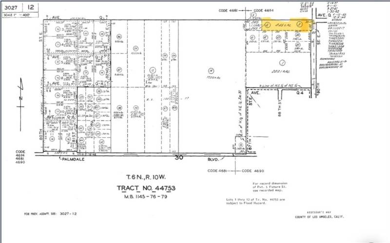 Highlighted area is the land for sale