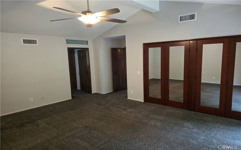 Main bedroom looking toward entry