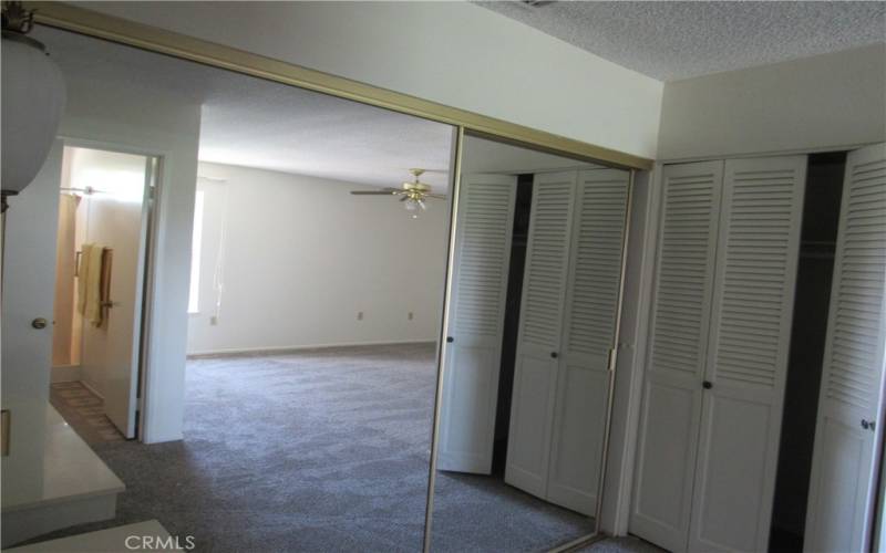Lots of closet space in master bedroom