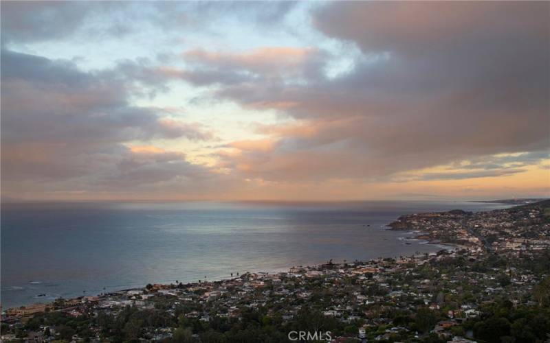 Dramatic clouds over Laguna's coastline, seen from 1155 Katella St