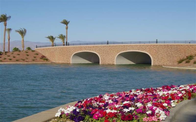 Bridge with flowers