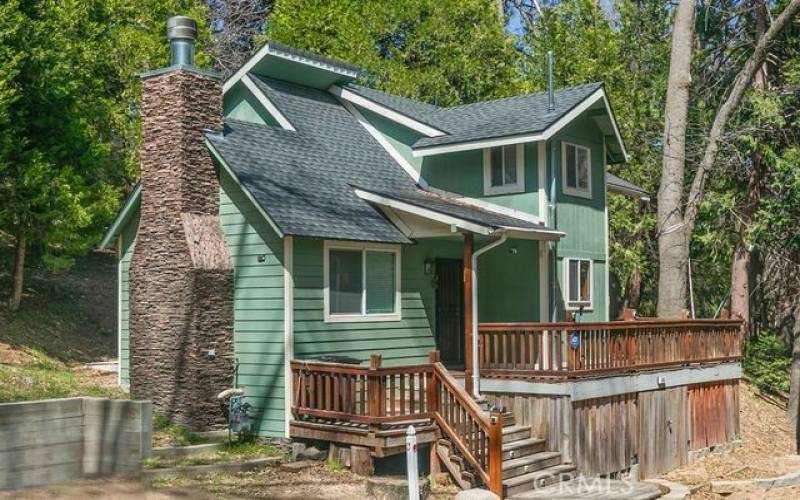 Street View of Home with Entertaining Deck