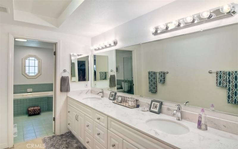 Master bathroom: spacious double vanity