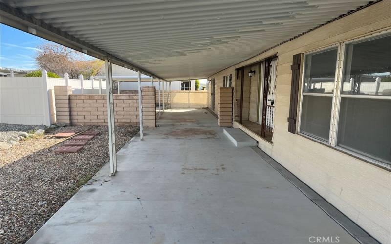 Carport on the left side.