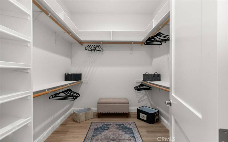 Large walk-in master closets in each home