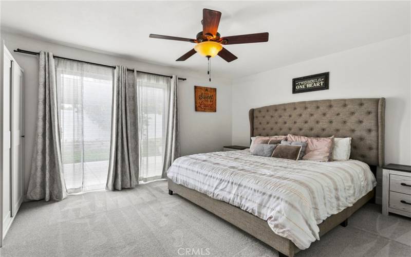 Each bedroom comes with extra plush carpet and ceiling fans.