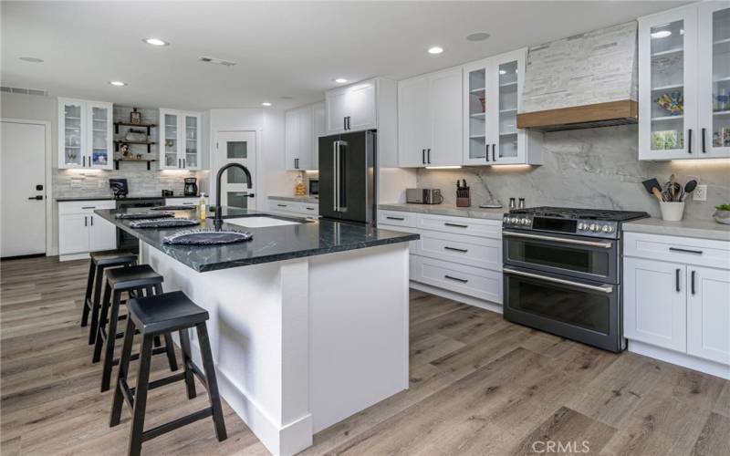 Wonderful remodeled kitchen with wine cooler and walk-in pantry