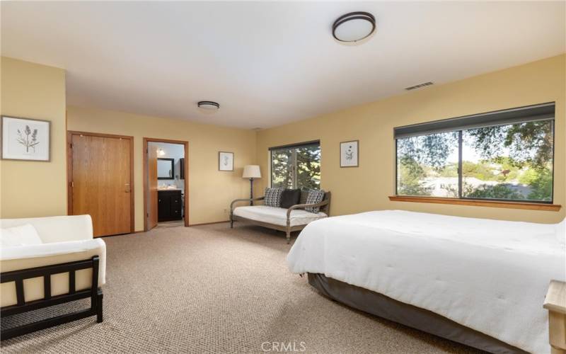 Large lower level bedroom with ensuite
