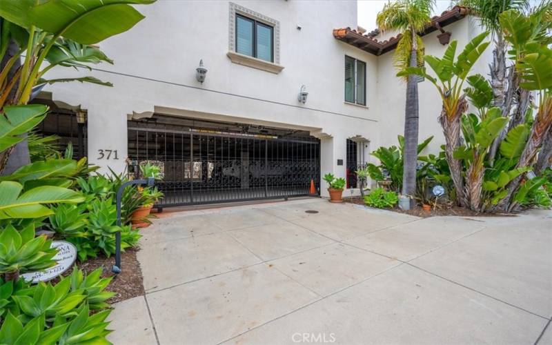 Gated garage with 2 spots for unit