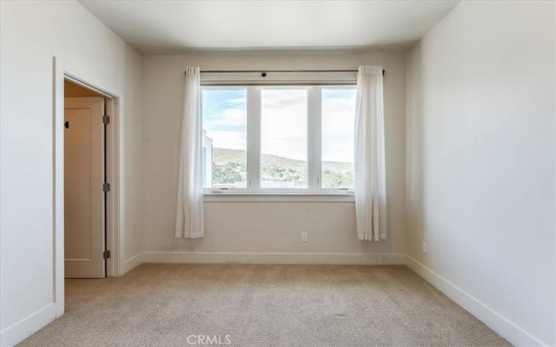 Primary bedroom with awesome views and walk in closet